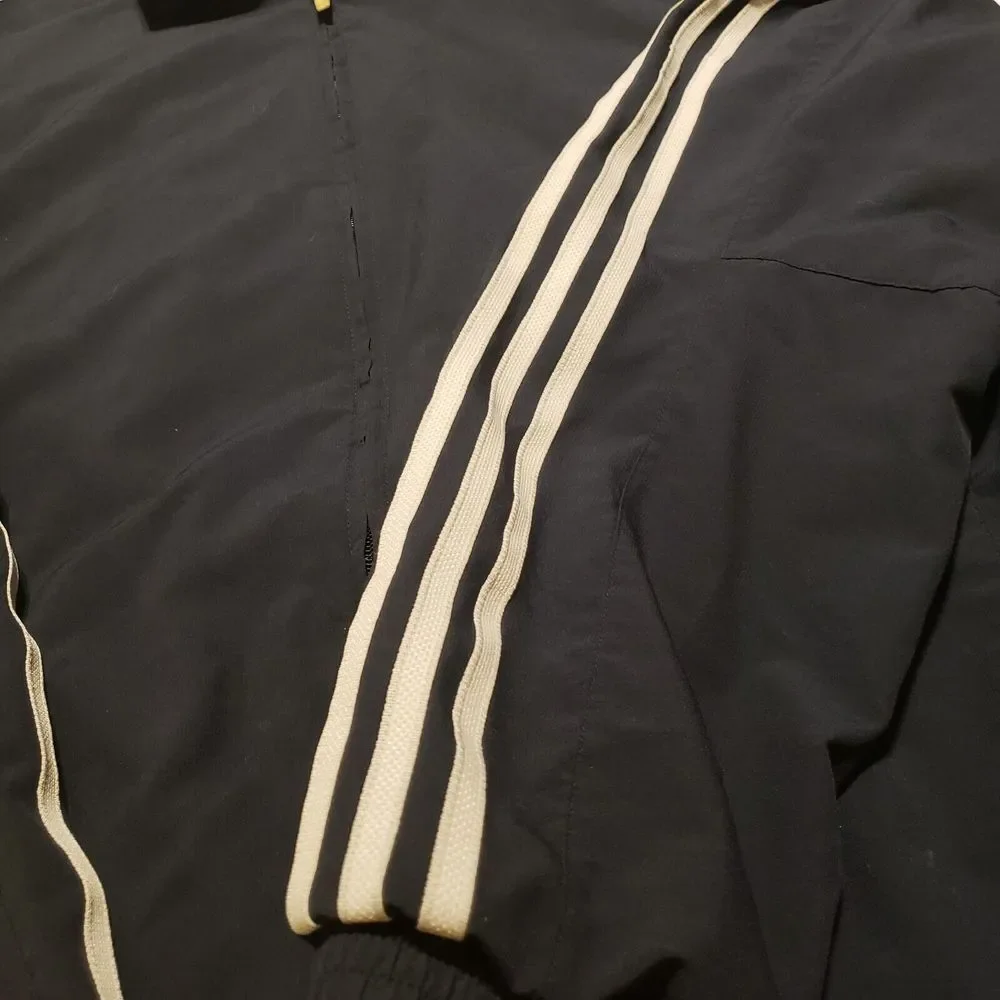 Men's Size XL‎ 2007 Adidas Blue Three Stripe Track Jacket 